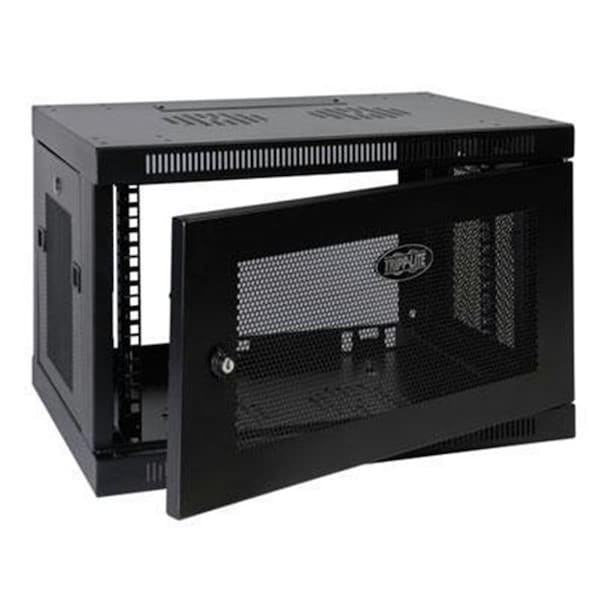 Doomsday 9U Wall Mount Rack Enclosure Cabinet with Door and Side Panels-Black DO61337 - main